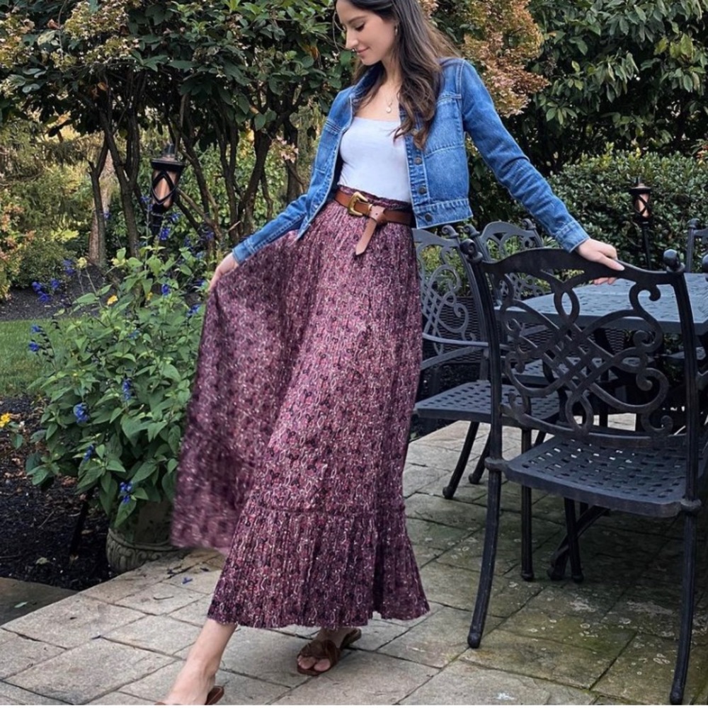 Zara Hippy Pleated Skirt